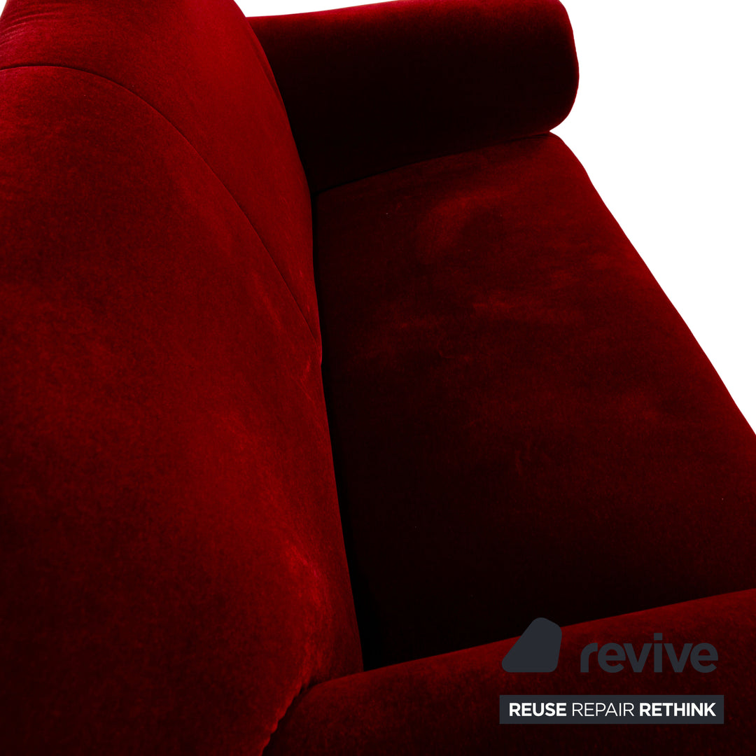 Bretz Gaudi Stoff Zweisitzer Rot Sofa Couch