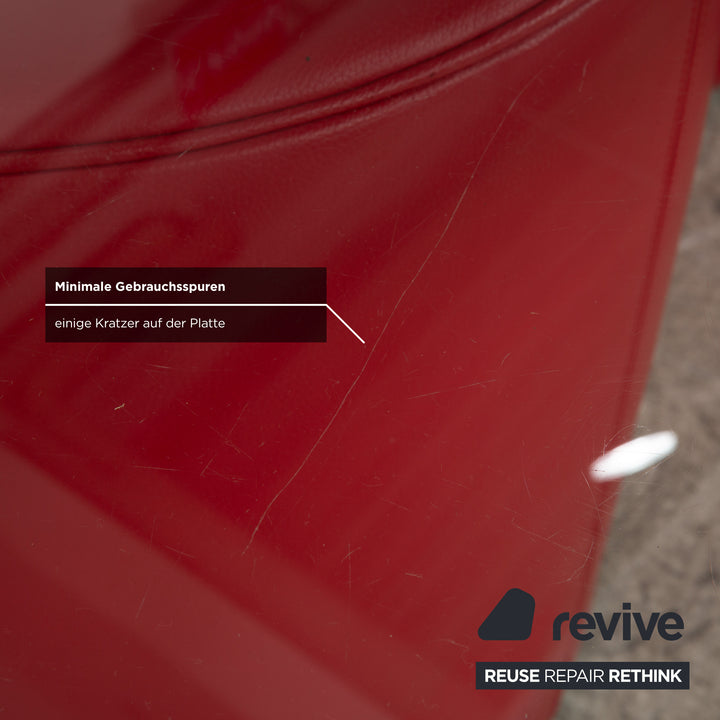 Table à manger en verre Bretz rouge 159 x 99 cm