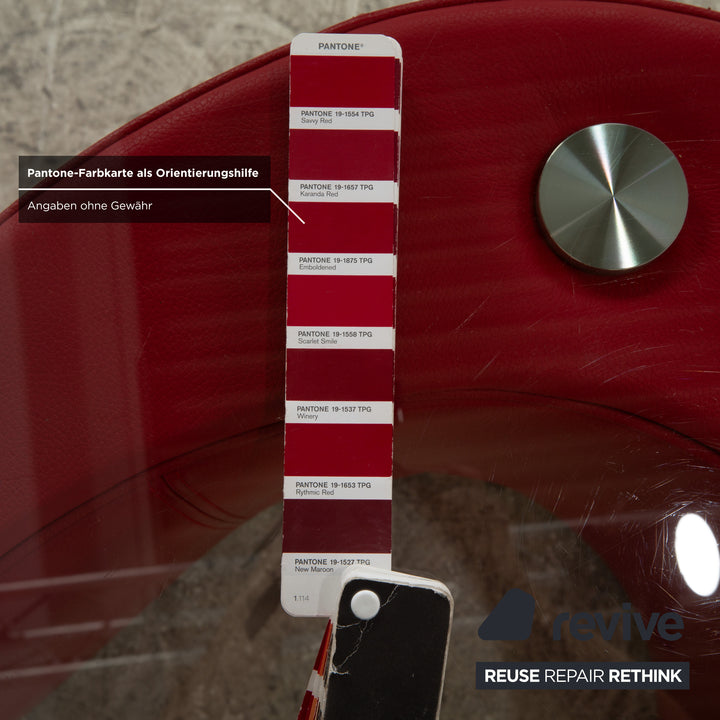 Bretz Glass Dining Table Red 159 x 99 cm