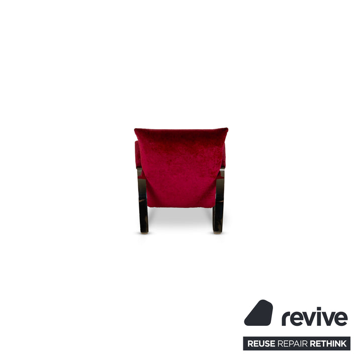 Bretz Highland Fabric Armchair Red incl. Stool