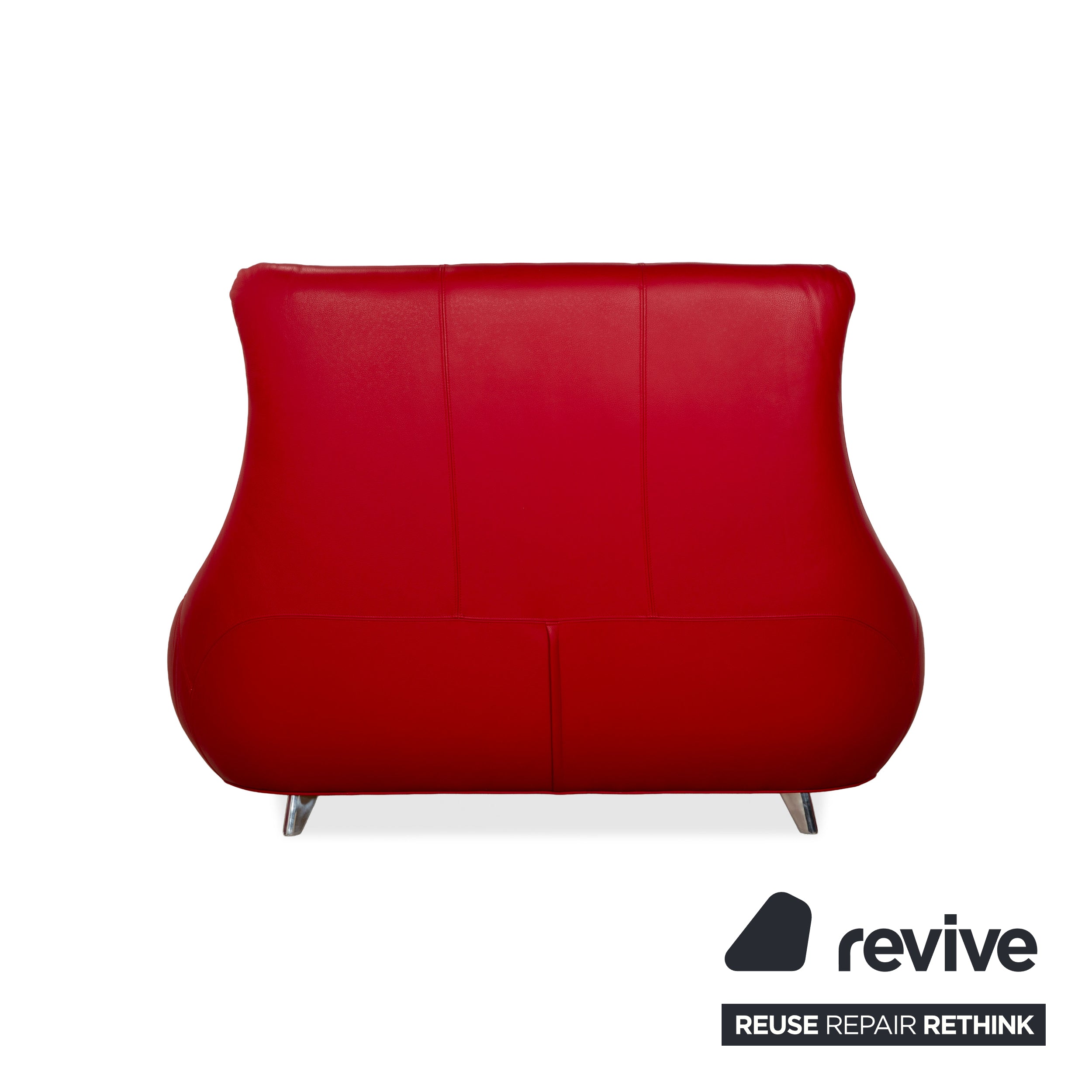 Bretz Jeannie Leder Dreisitzer Rot Sofa Couch