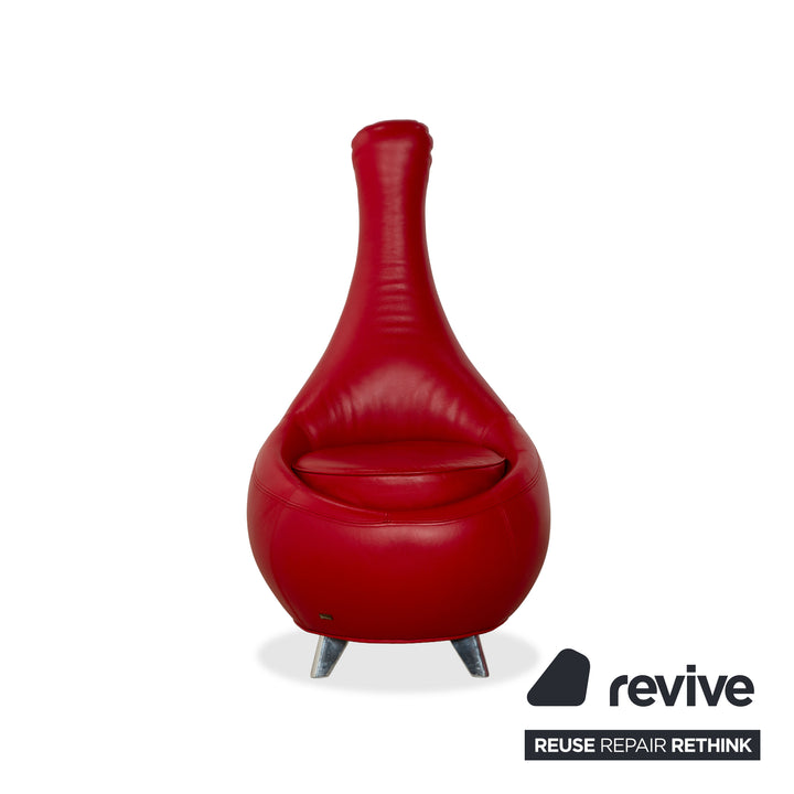 Bretz Jeannie Leather Armchair Red