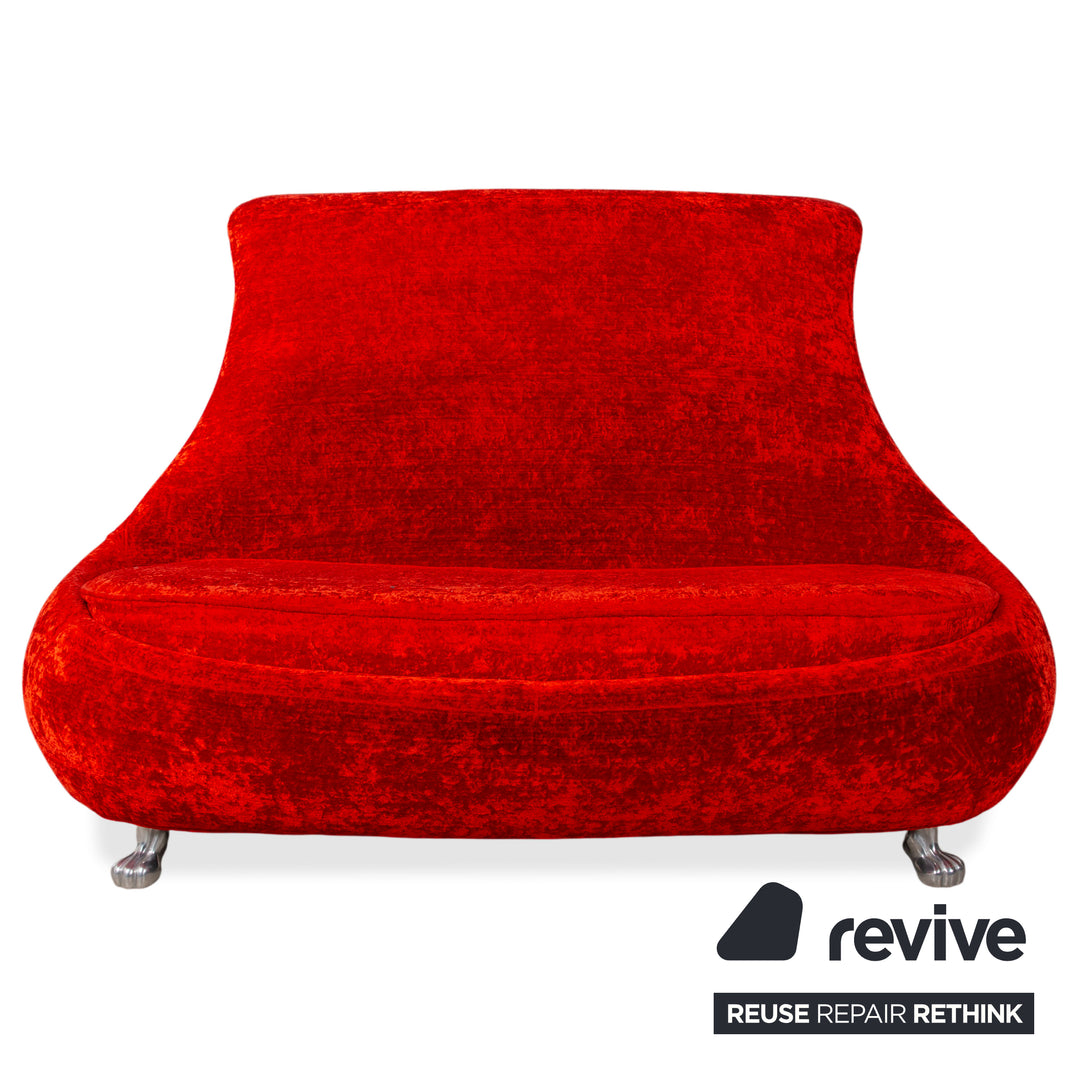 Bretz Jeannie Stoff Zweisitzer Rot Sofa Couch