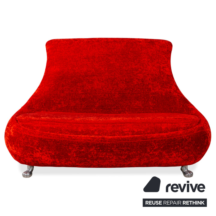 Bretz Jeannie Stoff Zweisitzer Rot Sofa Couch