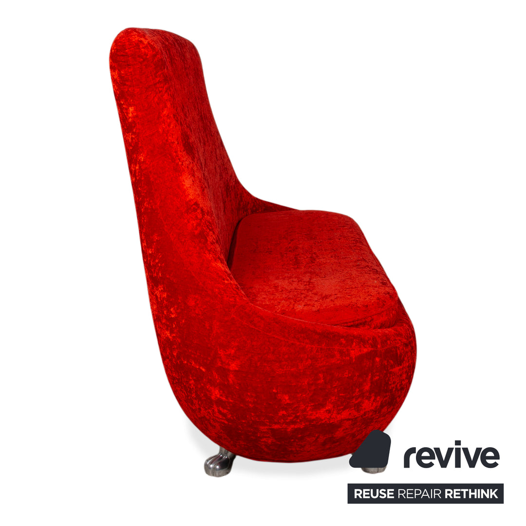 Bretz Jeannie Stoff Zweisitzer Rot Sofa Couch