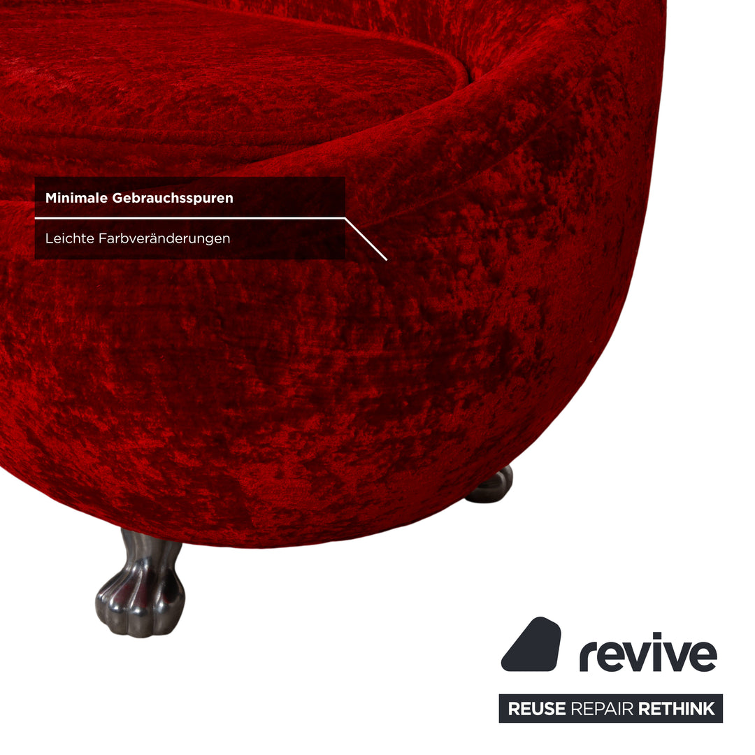 Bretz Jeannie Stoff Zweisitzer Rot Sofa Couch