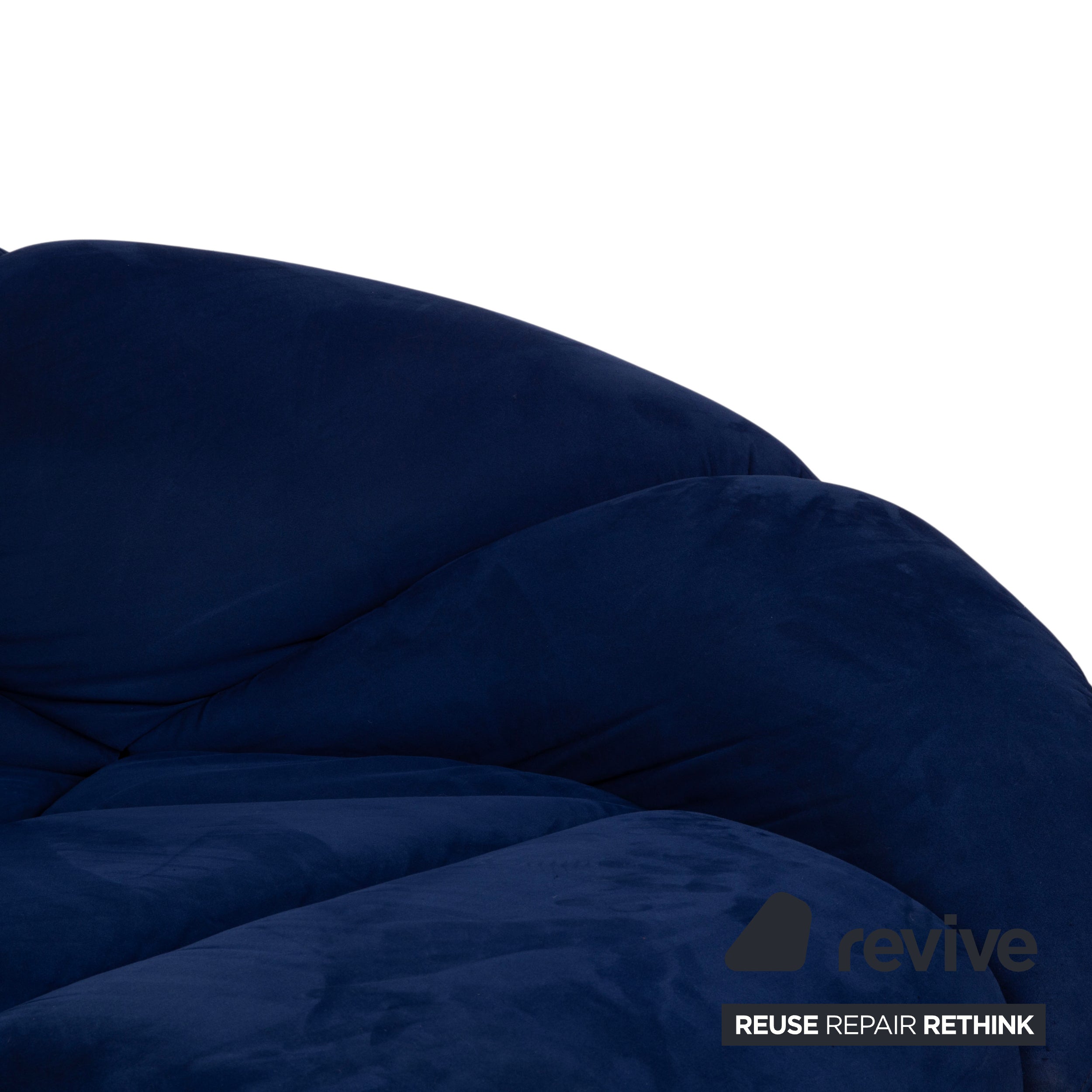 Bretz Kautsch Stoff Viersitzer Blau Saphirblau Sofa Couch