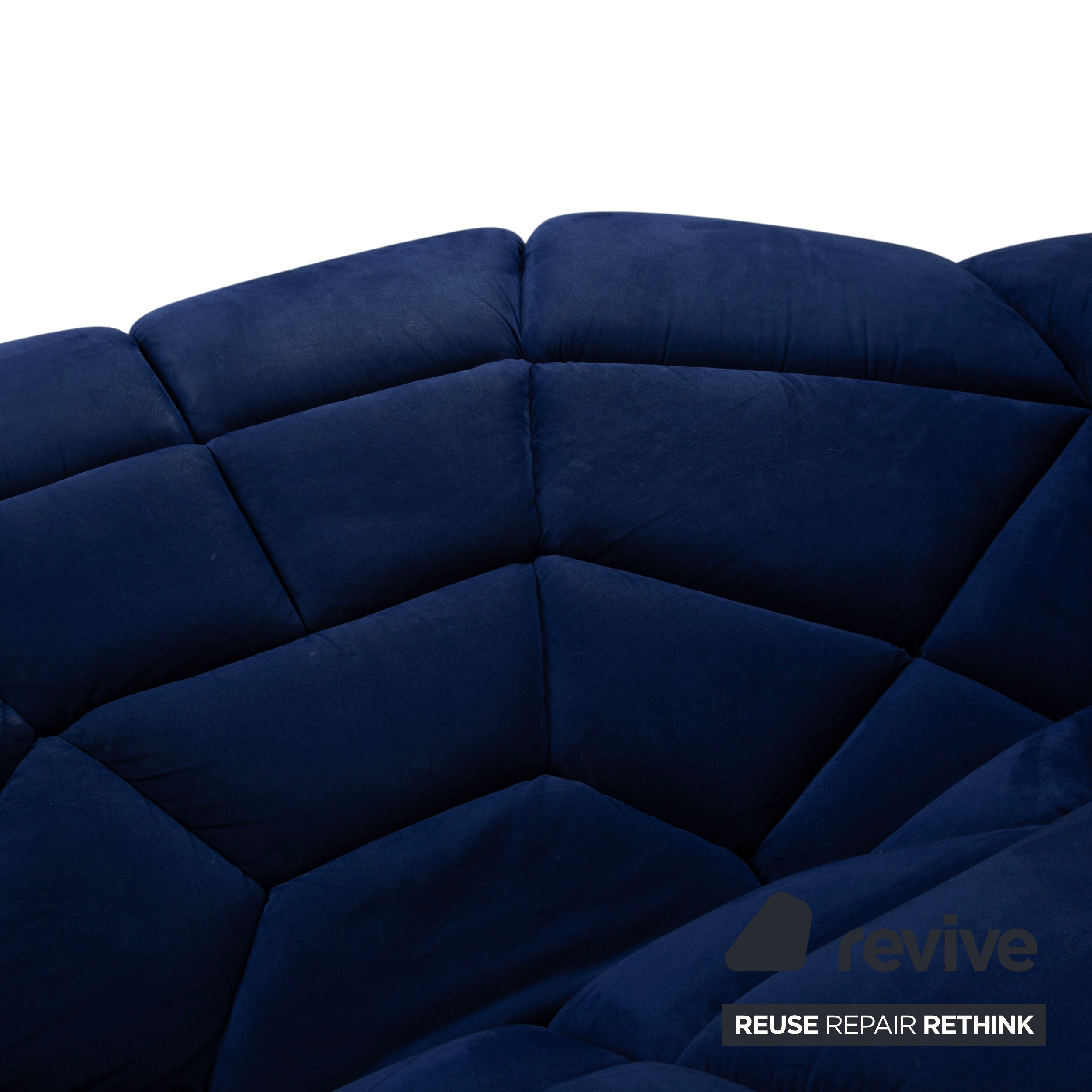 Bretz Kautsch Stoff Viersitzer Blau Saphirblau Sofa Couch
