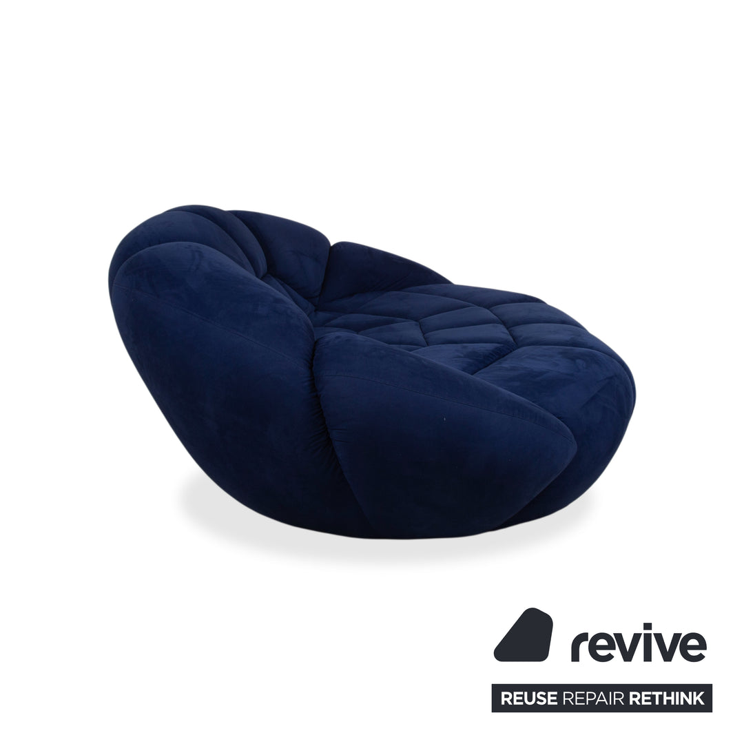 Bretz Kautsch Stoff Viersitzer Blau Saphirblau Sofa Couch