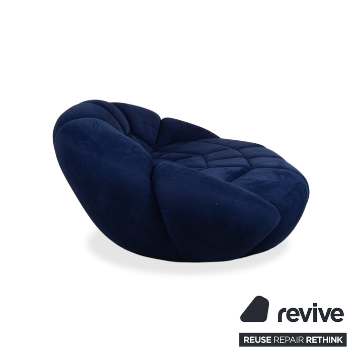 Bretz Kautsch Stoff Viersitzer Blau Saphirblau Sofa Couch