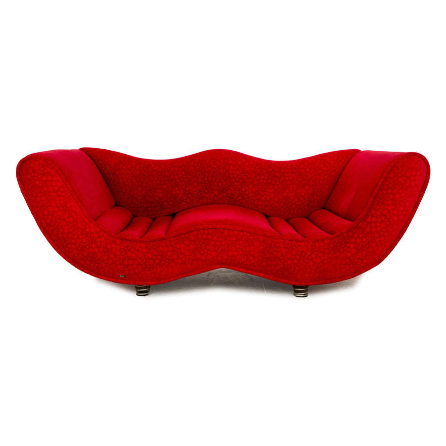 Bretz Laola Hookipa Fabric Three Seater Red Sofa Couch