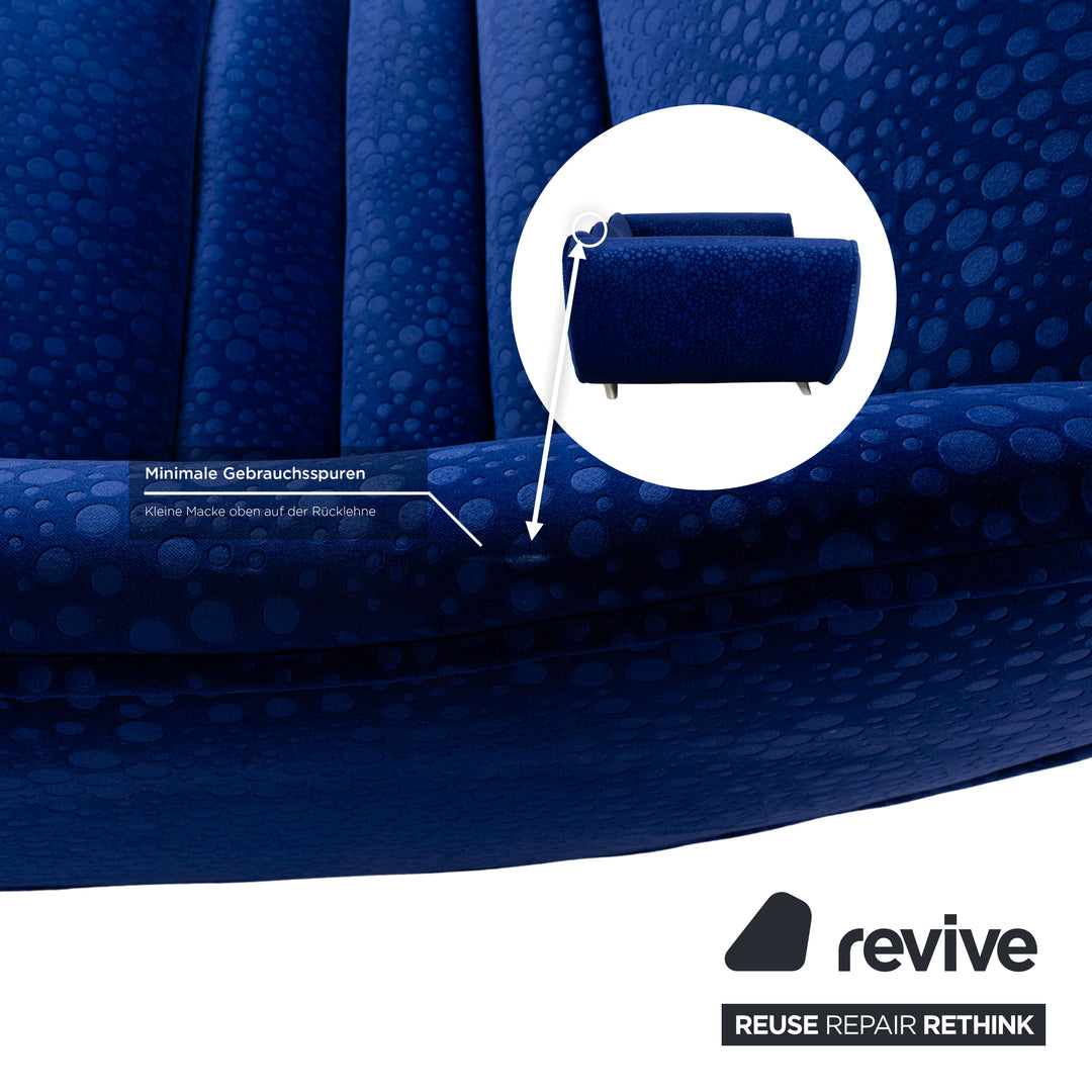 Bretz Laola Hookipa Fabric Two-Seater Blue Sofa Couch