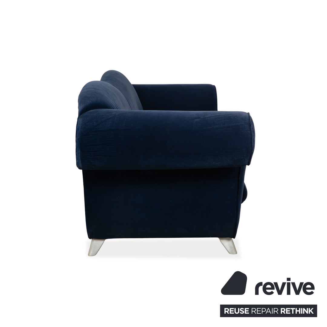 Bretz Loulou Stoff Dreisitzer Dunkelblau Sofa Couch