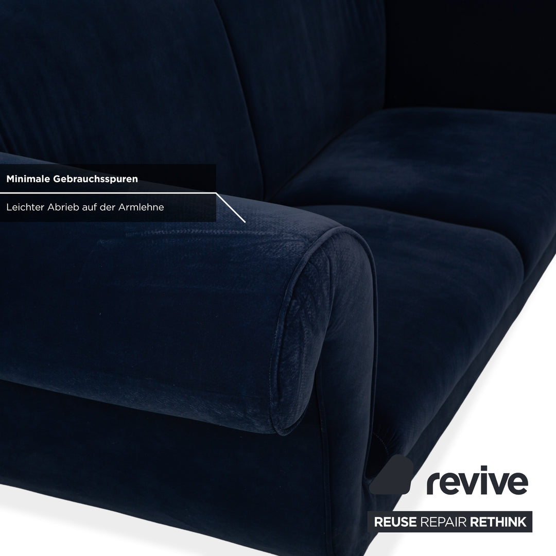 Bretz Loulou Stoff Dreisitzer Dunkelblau Sofa Couch