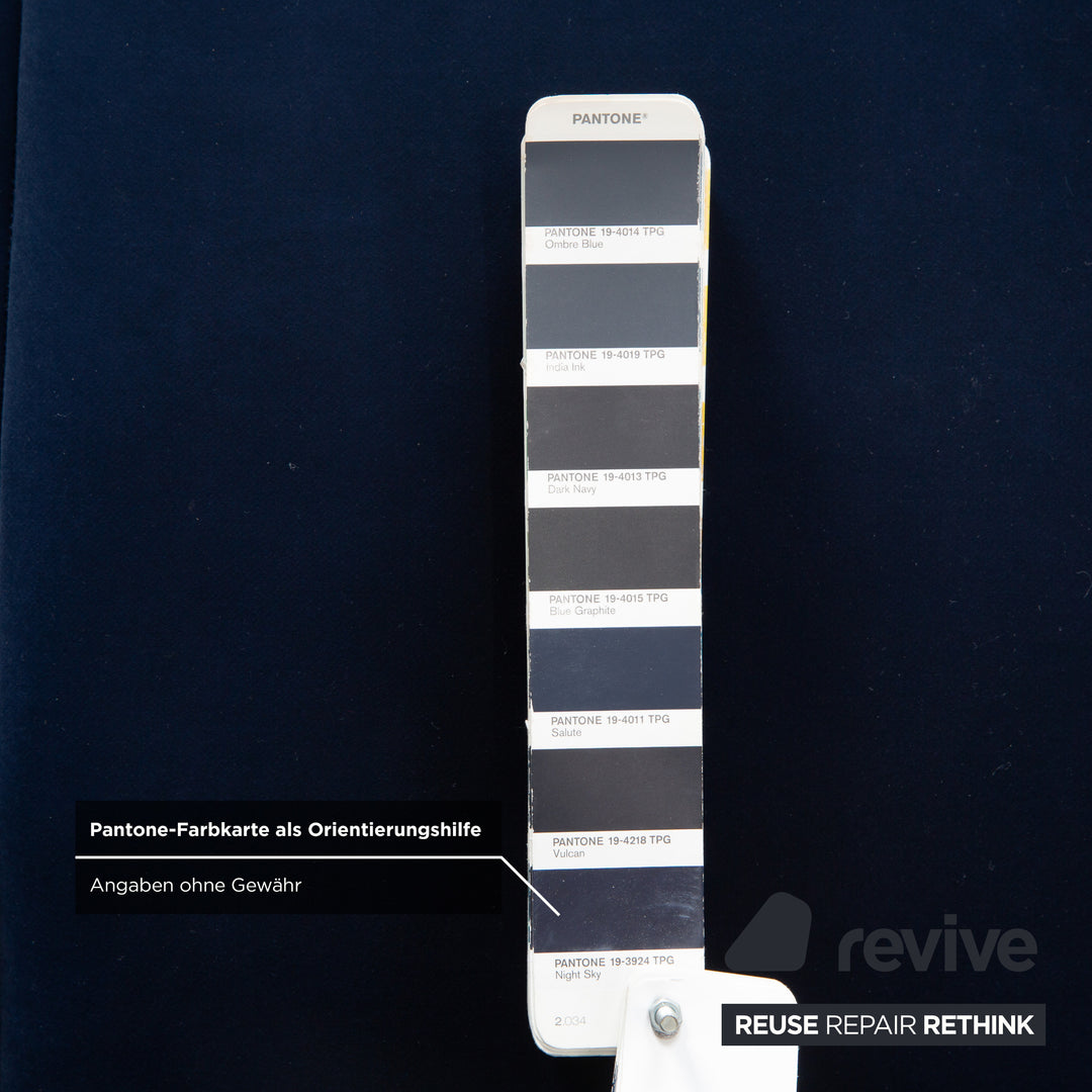 Canapé trois places en tissu bleu foncé Bretz Loulou