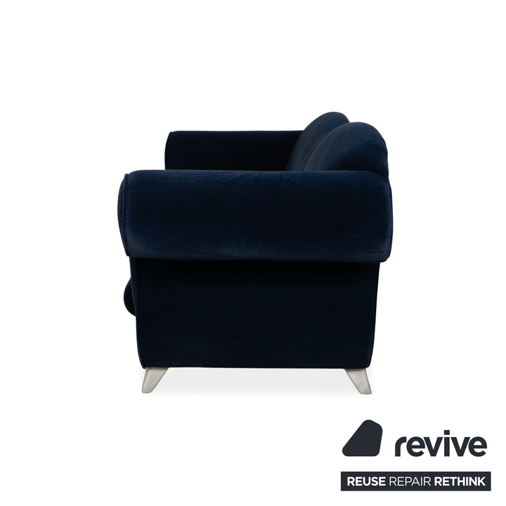 Bretz Loulou Stoff Dreisitzer Dunkelblau Sofa Couch