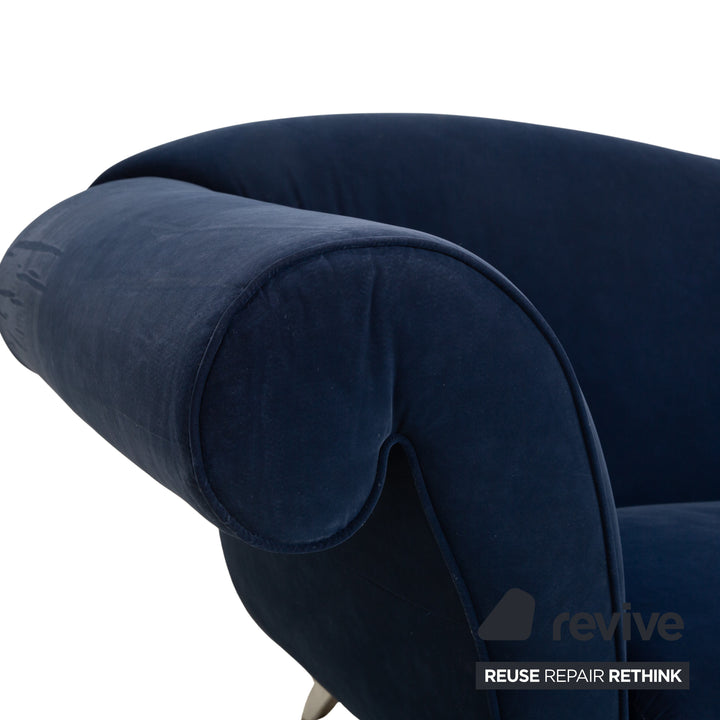 Bretz Loulou fabric three-seater dark blue sofa couch