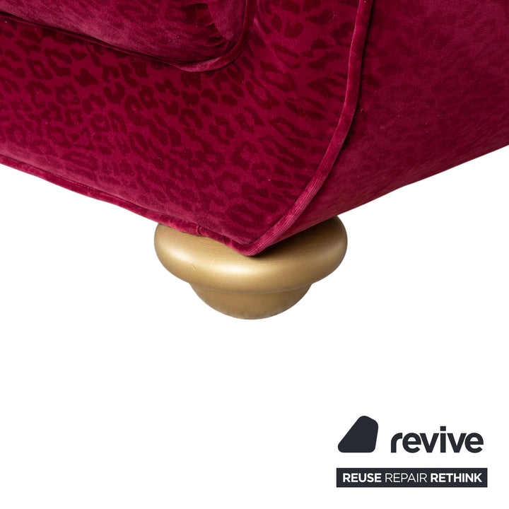Bretz LouLou Stoff Dreisitzer Rot Rubin Sofa Couch