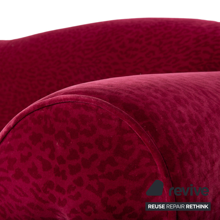 Bretz LouLou Stoff Dreisitzer Rot Rubin Sofa Couch