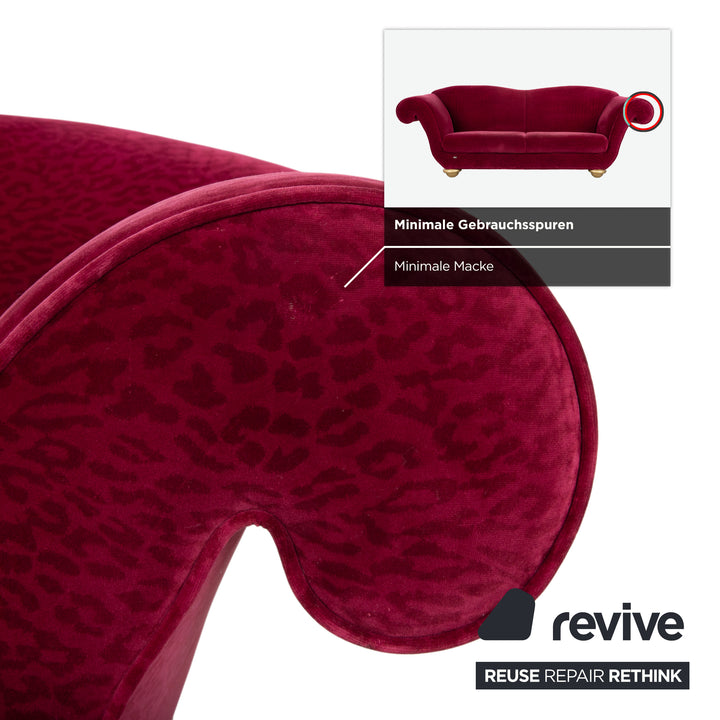 Bretz LouLou Stoff Dreisitzer Rot Rubin Sofa Couch