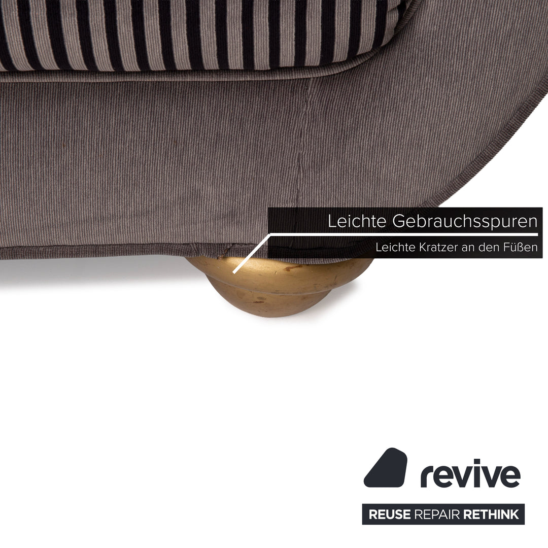 Bretz LouLou Stoff Sofa Grau Zweisitzer Samt
