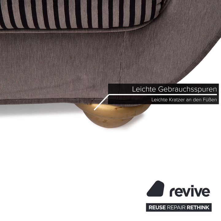 Bretz LouLou Stoff Sofa Grau Zweisitzer Samt