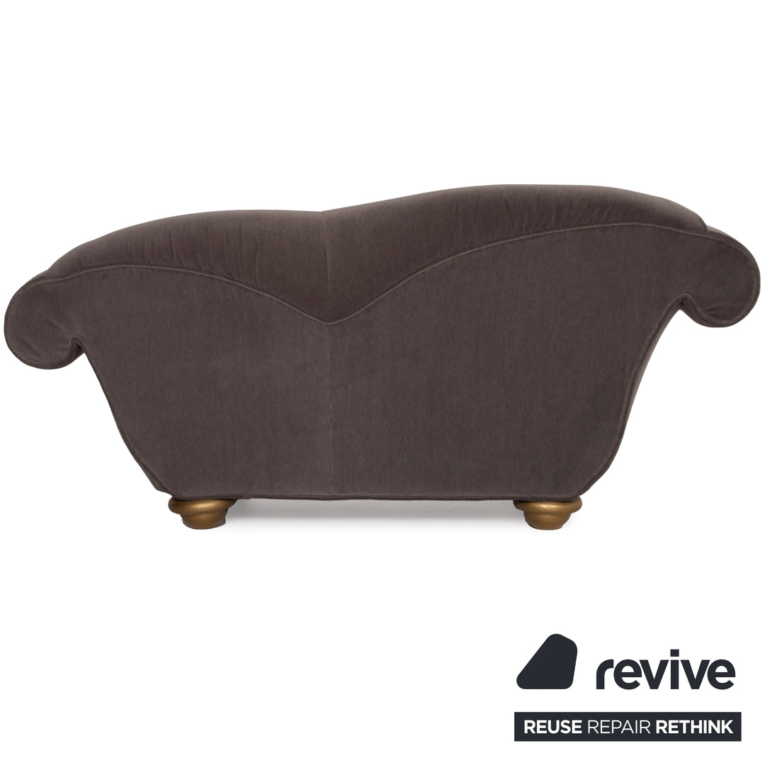 Bretz LouLou Stoff Sofa Grau Zweisitzer Samt