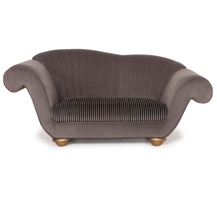 Bretz LouLou Fabric Sofa Grey Two-Seater Velvet