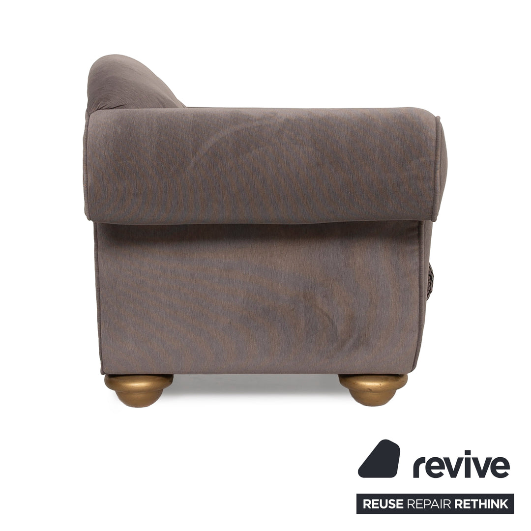 Bretz LouLou Fabric Sofa Grey Two-Seater Velvet