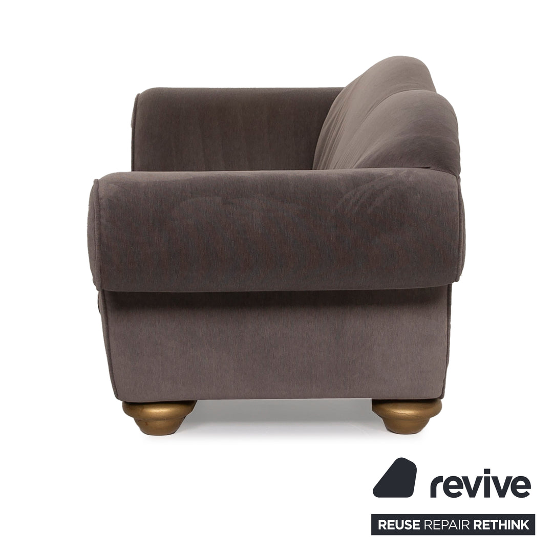 Bretz LouLou Stoff Sofa Grau Zweisitzer Samt