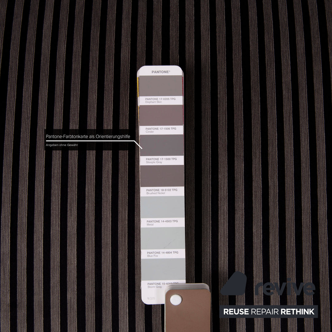 Bretz LouLou Fabric Sofa Grey Two-Seater Velvet