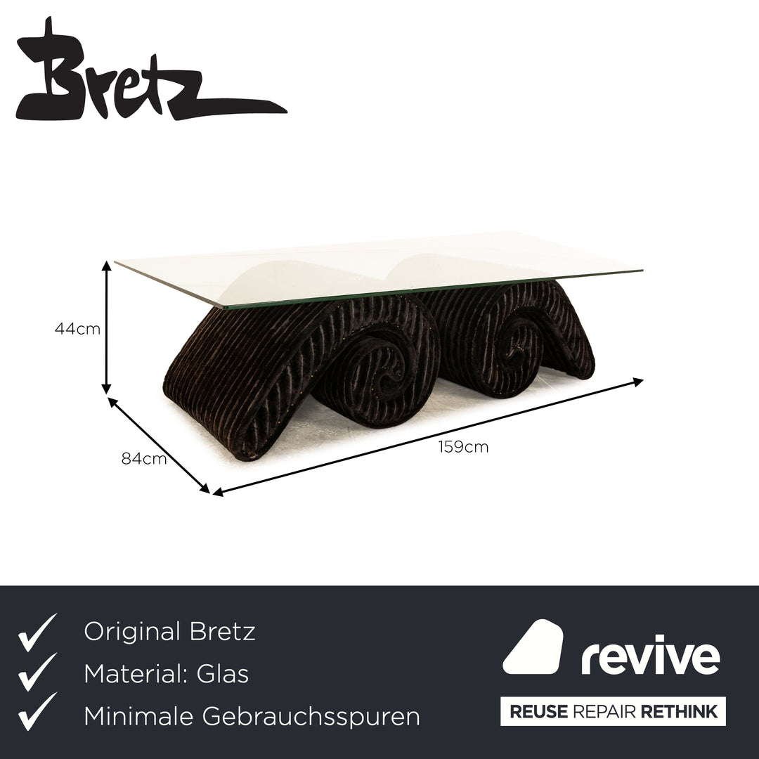 Bretz Mammut Glass Black Brown Coffee Table