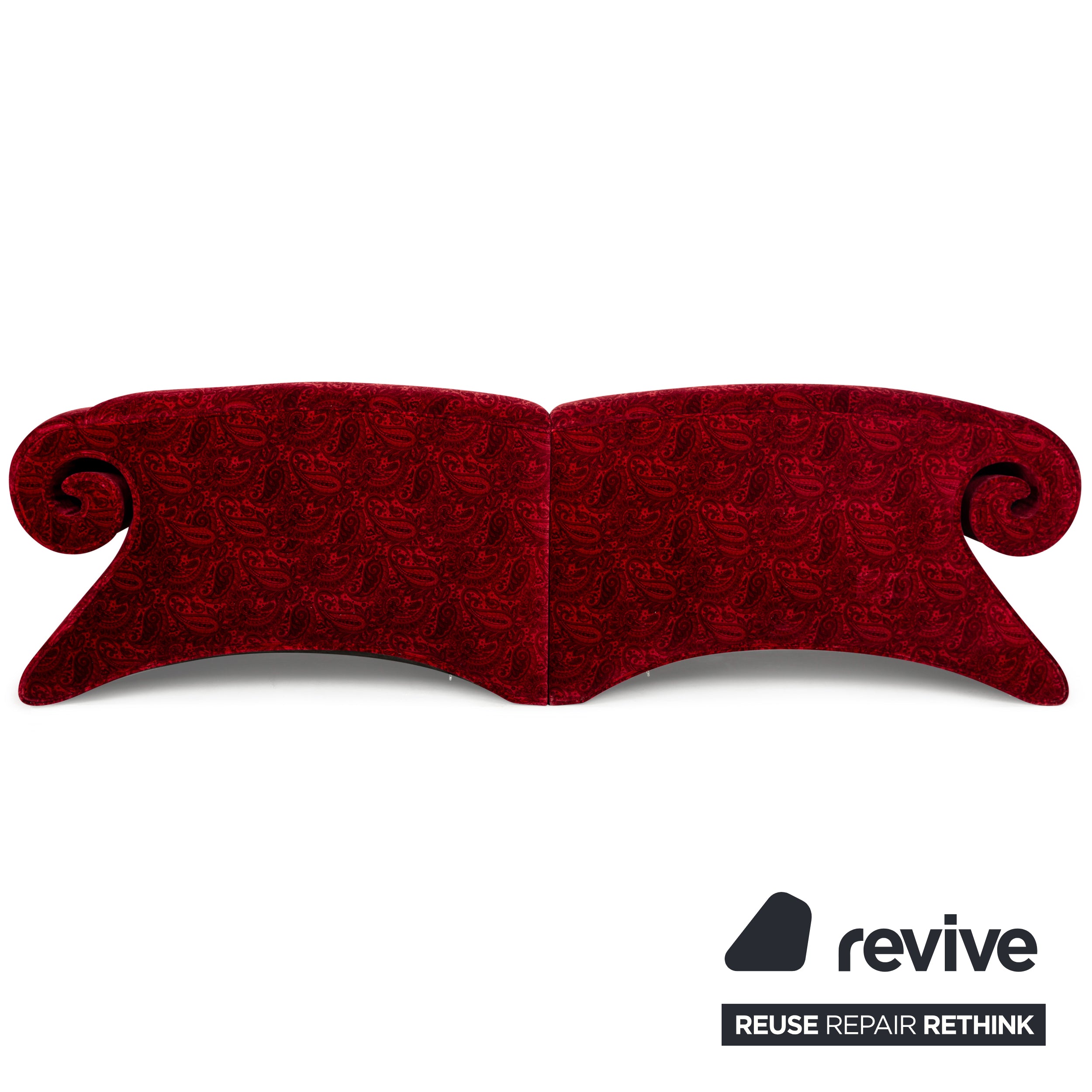 Bretz Mammut Fabric Four-Seater Red Sofa Couch