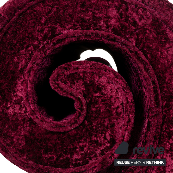 Canapé quatre places en tissu Bretz Mammut rouge vin