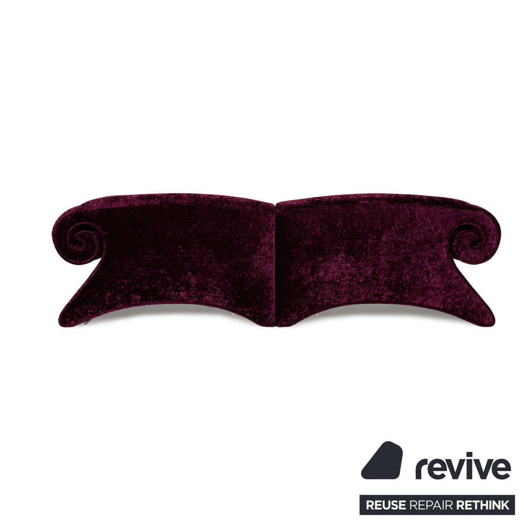 Bretz Mammut Stoff Viersitzer Weinrot Sofa Couch