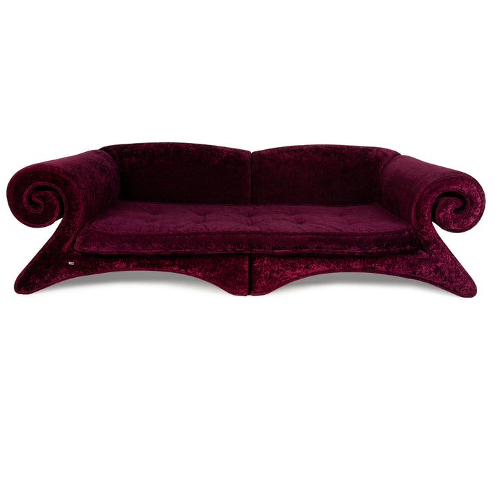 Bretz Mammut Stoff Viersitzer Weinrot Sofa Couch