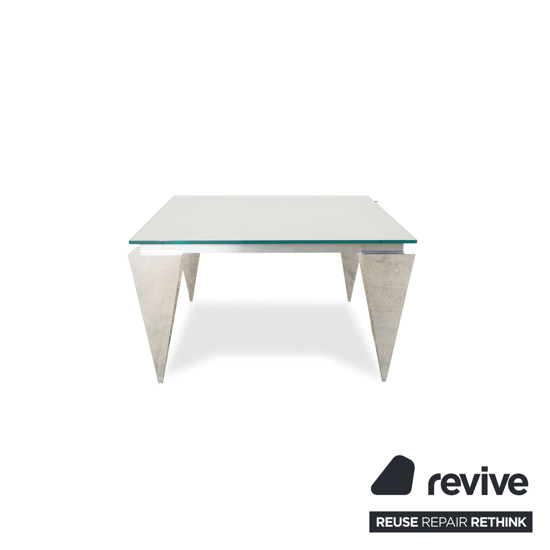 Bretz Marilyn table basse en verre argent 125 x 80 x 44 cm