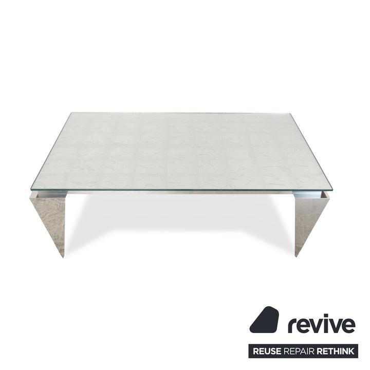 Bretz Marilyn Glas Couchtisch Silber 125 x 80 x 44 cm