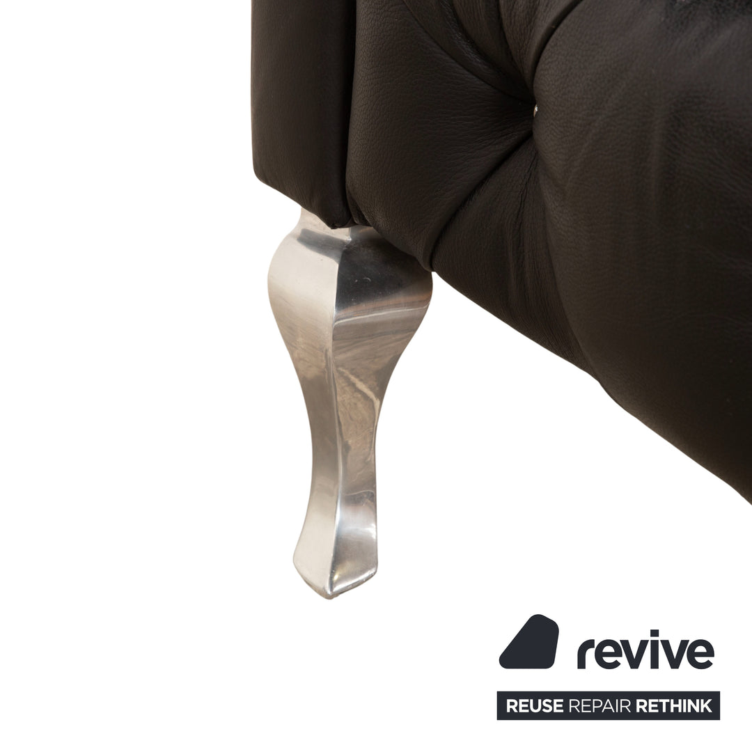 Bretz Marilyn Leder Bett Schwarz Schlafzimmer