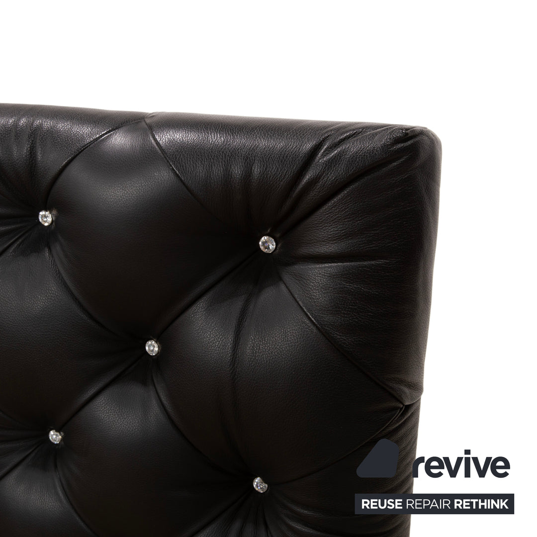 Bretz Marilyn Leder Bett Schwarz Schlafzimmer