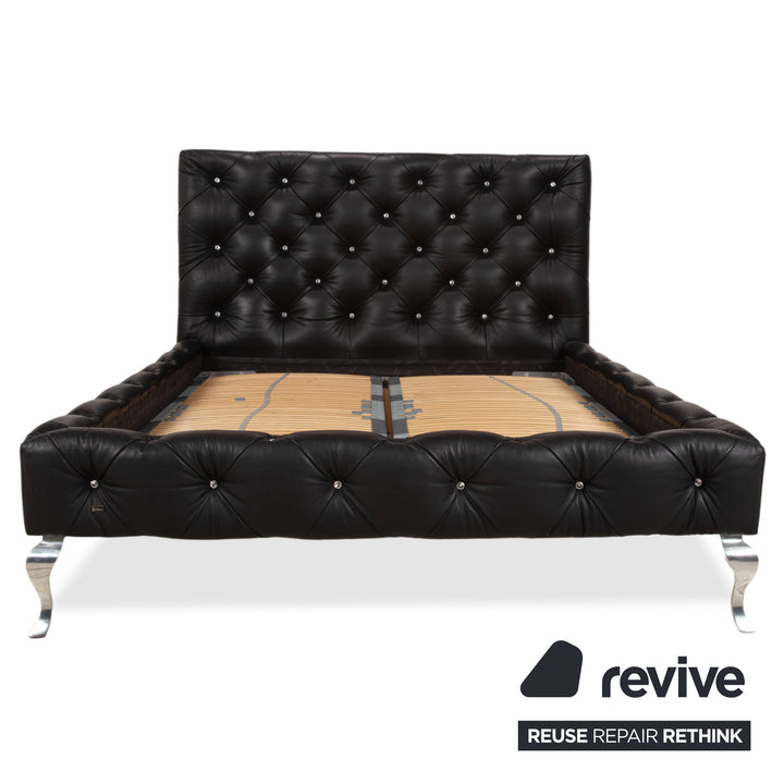 Bretz Marilyn Leder Bett Schwarz Schlafzimmer