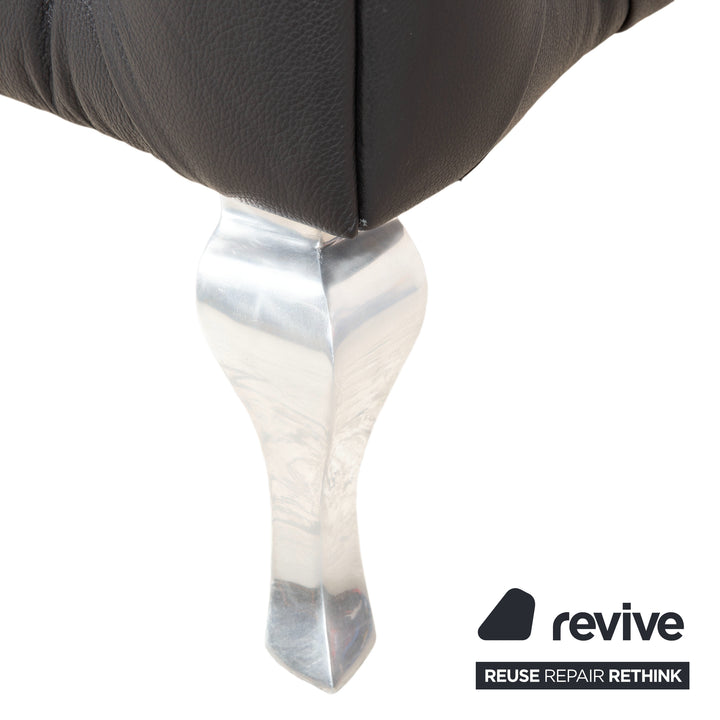 Bretz Marilyn Leder Bett Schwarz Schlafzimmer