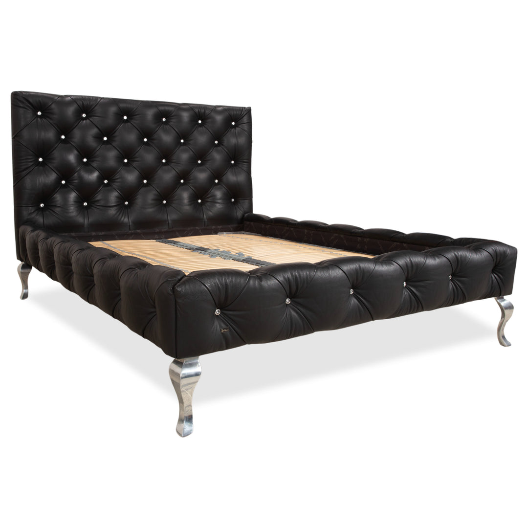 Bretz Marilyn Leder Bett Schwarz Schlafzimmer