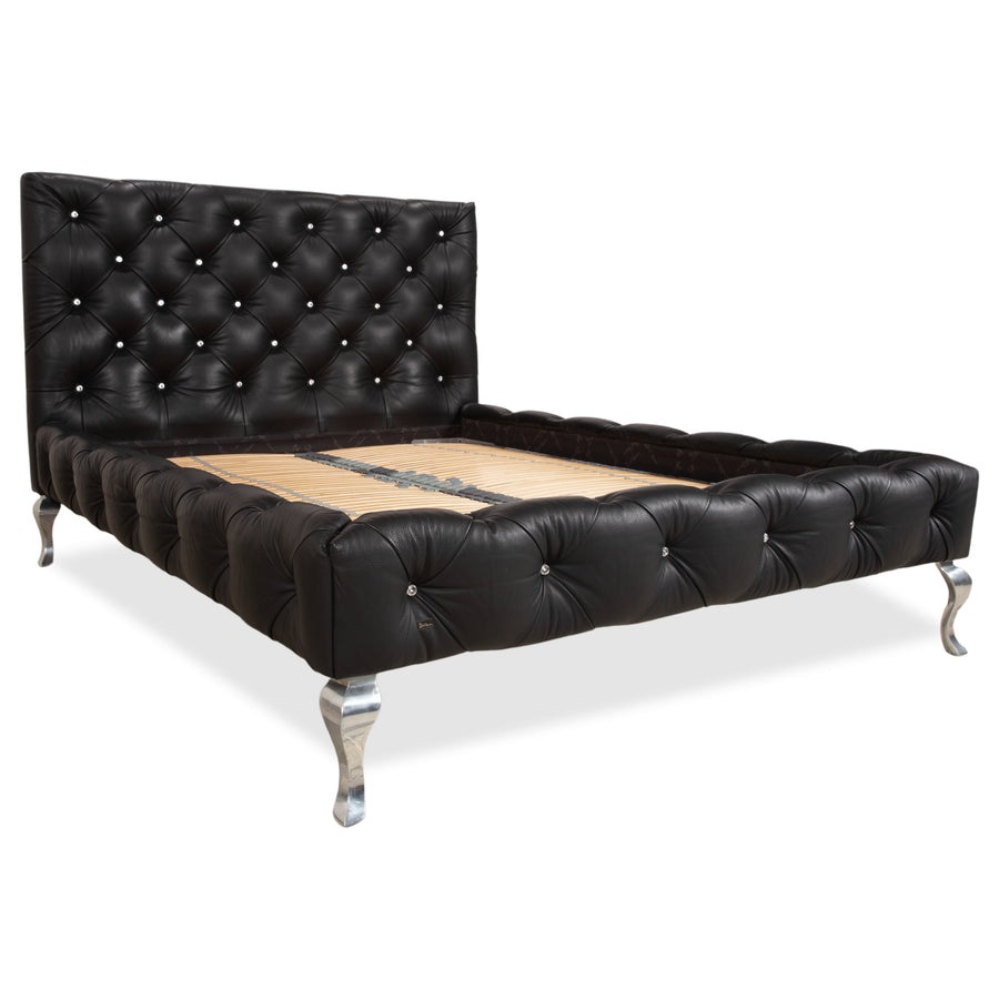 Bretz Marilyn Leather Bed Black Bedroom