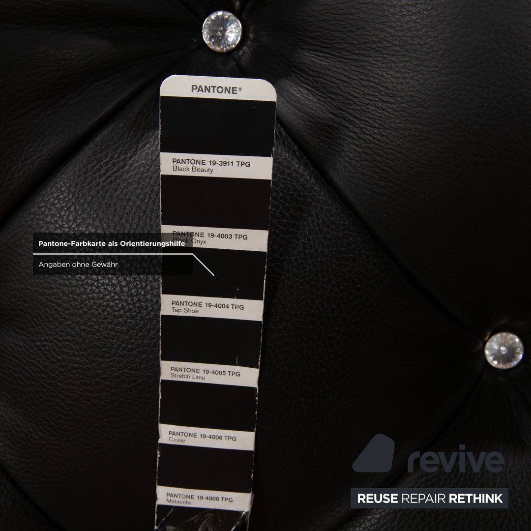 Bretz Marilyn Leder Bett Schwarz Schlafzimmer