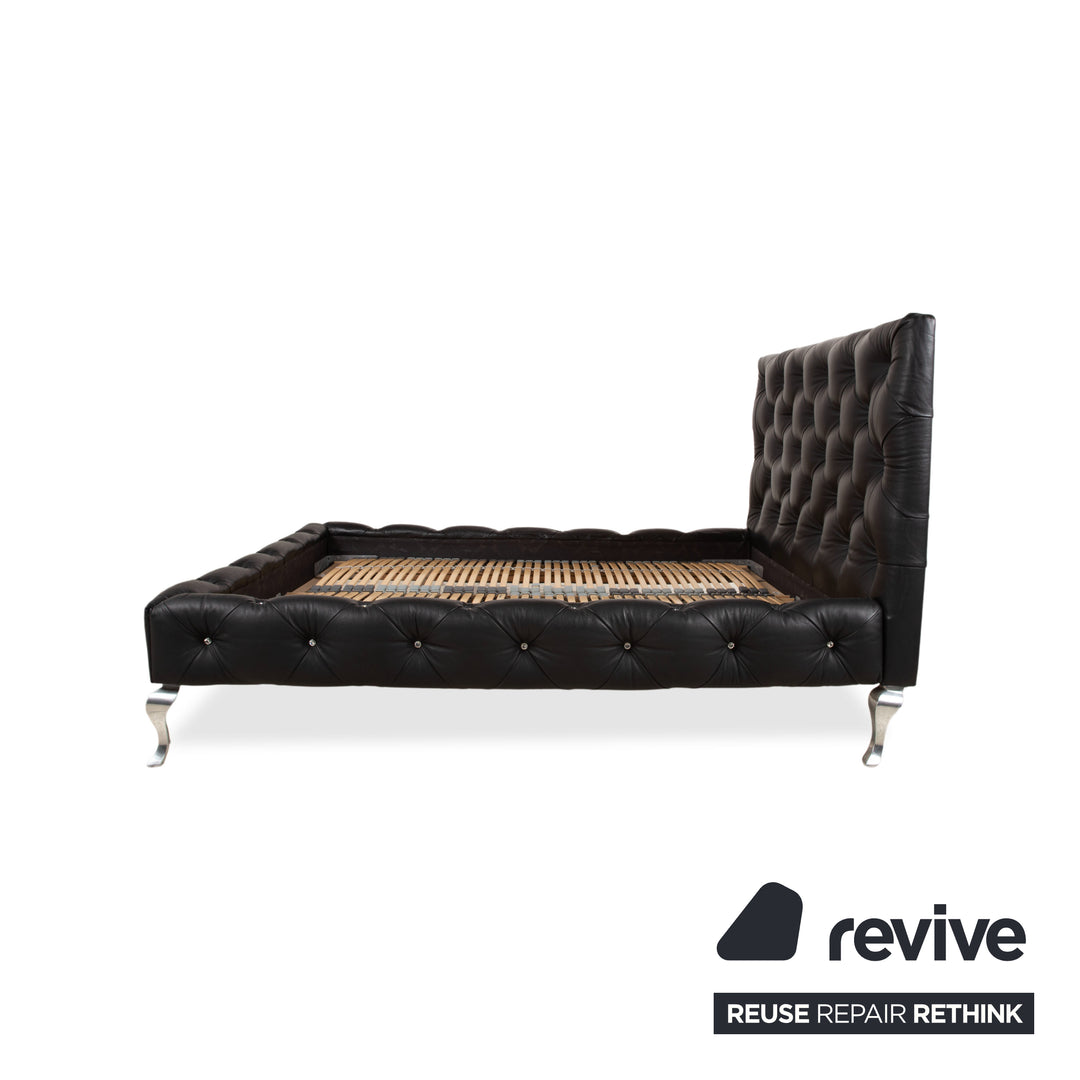 Bretz Marilyn Leder Bett Schwarz Schlafzimmer