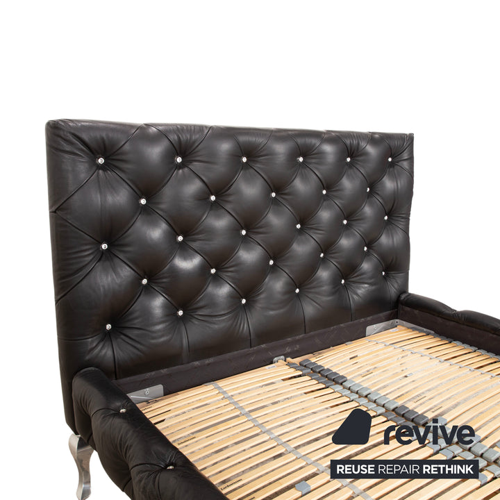 Bretz Marilyn Leder Bett Schwarz Schlafzimmer