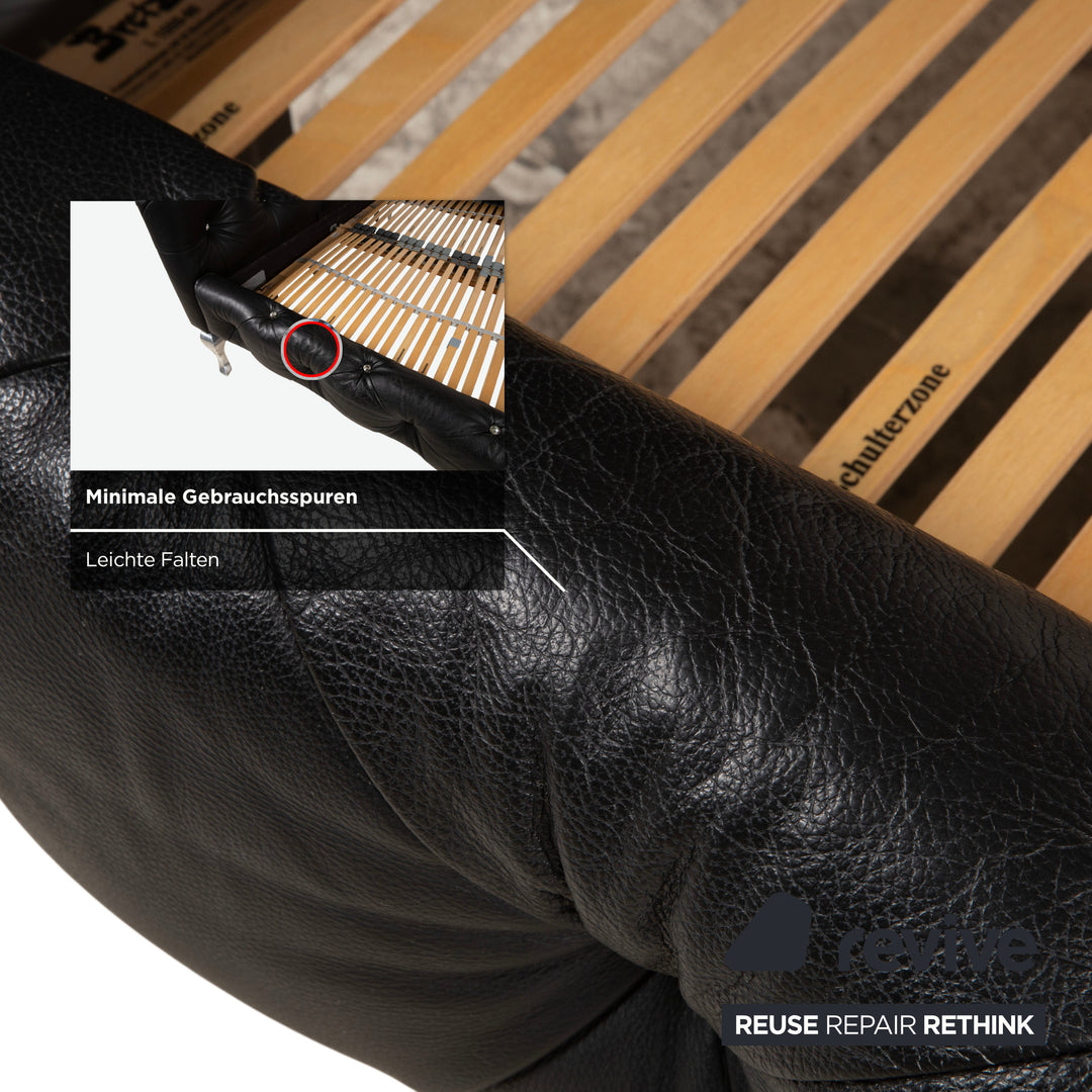 Bretz Marilyn Leder Bett Schwarz Schlafzimmer