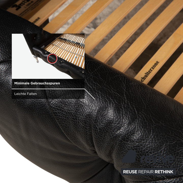 Bretz Marilyn Leder Bett Schwarz Schlafzimmer