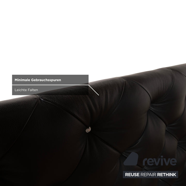 Bretz Marilyn Leder Bett Schwarz Schlafzimmer